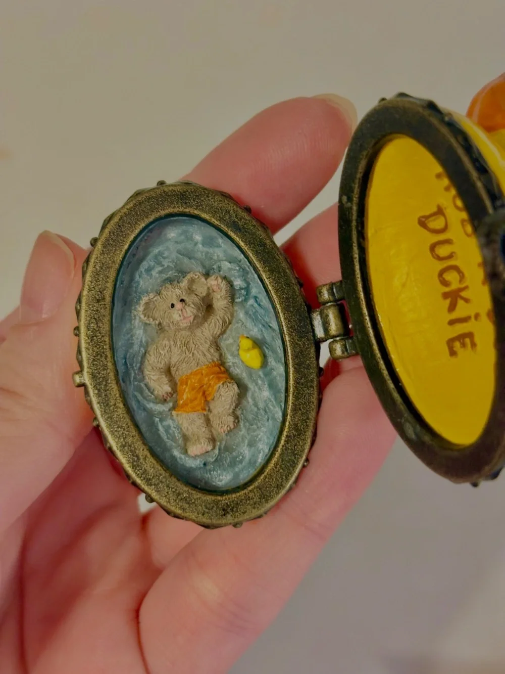 Boyds Bears Duck Hinged Trinket Box Bernies Rubber Duckie Splash McNibble 2003